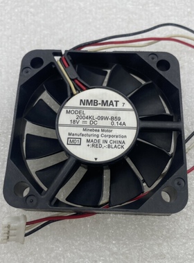 原装NMB-MAT  2004KL-09W-B59 DC18V 24V 5010 变频器轴流风扇