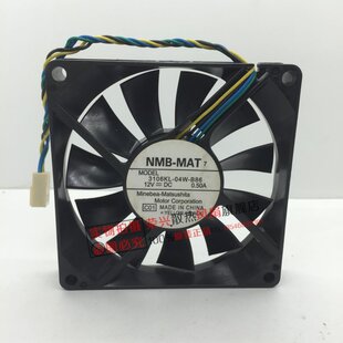 原装NMB 8CM厘米 3106KL-04W-B86 8015 12V 0.50A 4线PWM机箱风扇