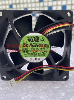 全新SERVO伺服 PUDC24Z4S/4RS 24V 8CM 变频器风扇PUDC24H4C-049C