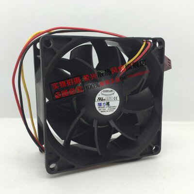 F128038BU 全新 台湾EVERFLOW 8038 12V 0.50AMP 3线 8cm散热风扇