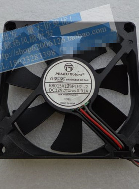 原装 PELKO MOTORS 8CM 8015 12V 0.31A 散热风扇R8015X12BPLP2-7