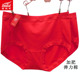 富妮来女大红色内裤 5100弹力棉纯棉本命年结婚高腰5101加肥5102