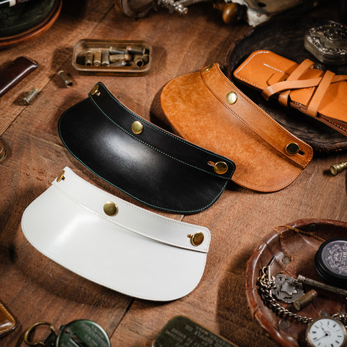 原创手工遮阳装饰头盔帽檐可调节