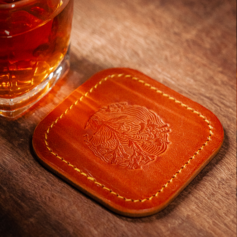 大漢原創重磅牛皮煙斗墊咖啡杯墊