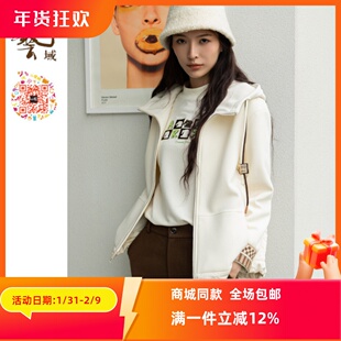 百搭时尚 专柜冬时尚 气质休闲连帽外套N4W022 正品 ART艺域女装