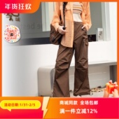 ART艺域女装 P3K019 长裤 原创正品 专柜2024秋复古口袋显瘦宽松工装