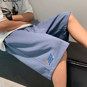 21潮五分裤短裤松紧腰休闲纯色大码男运动裤夏季B318-Z21-P35图片