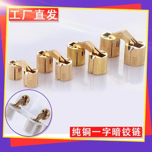 铜铰链柜门翻板一字合页