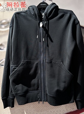 Converse/匡威  中性款黑色连帽运动长袖针织外套卫衣 10022002