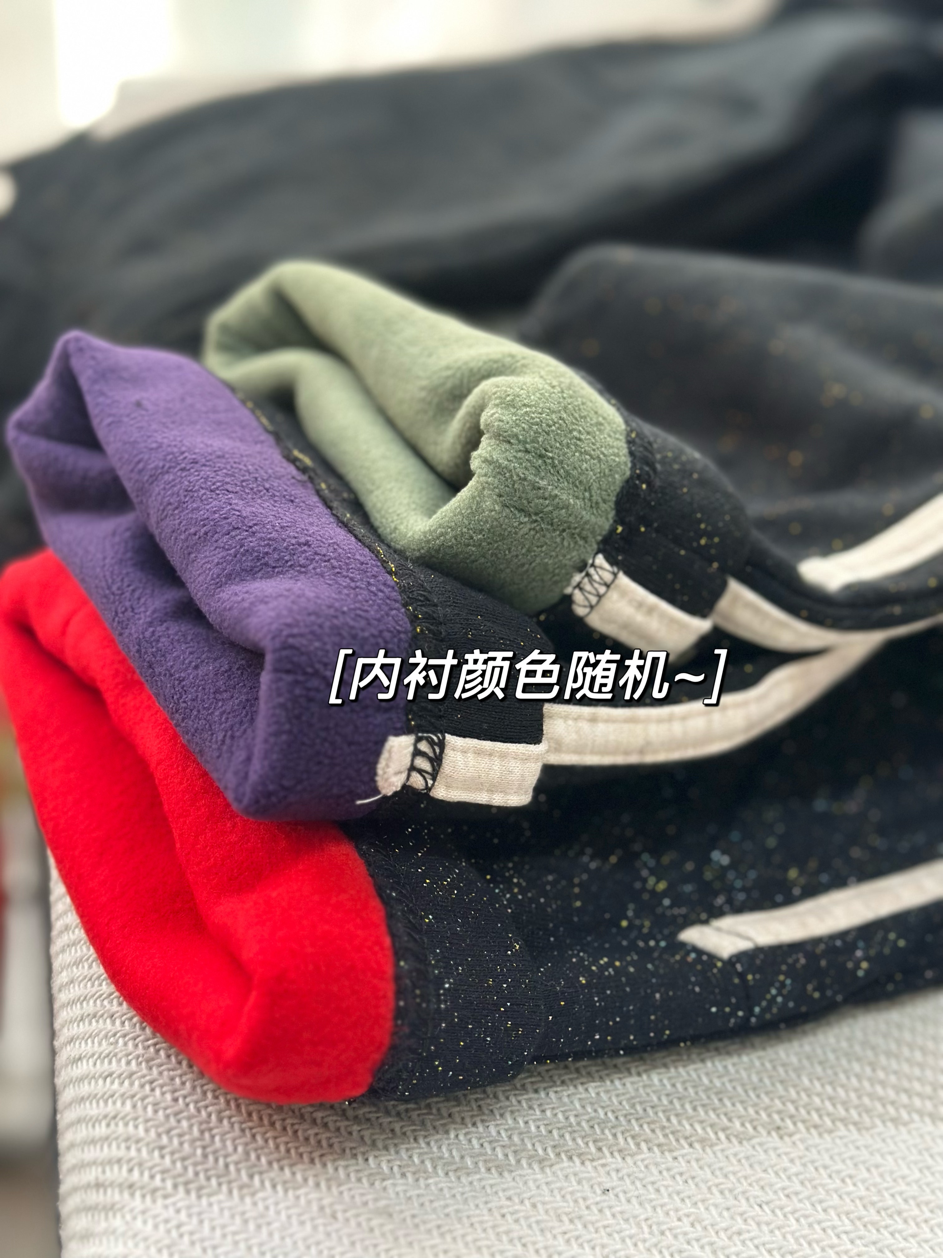 包邮 断码清仓 外贸女童秋冬双层加绒保暖运动裤 小直筒休闲卫裤