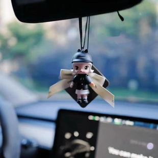 饰PVC可爱手办车挂 小香风改娃轻奢道具车载摆件茉莉新车抱礼物装
