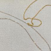 素链叠戴极细极简日系闪百搭裸链 925银项链女锁骨链 可挂吊坠
