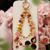 发财手机链合金中国风新年手机挂绳挂链挂饰结实耐用手提绳链