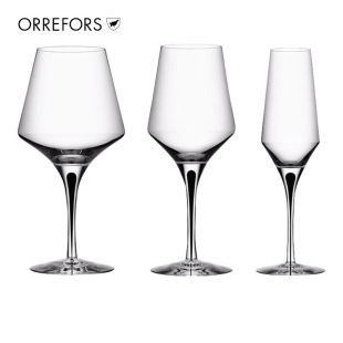 瑞典Orrefors进口手工水晶玻璃杯家用METROPOL葡萄酒杯创意高脚杯