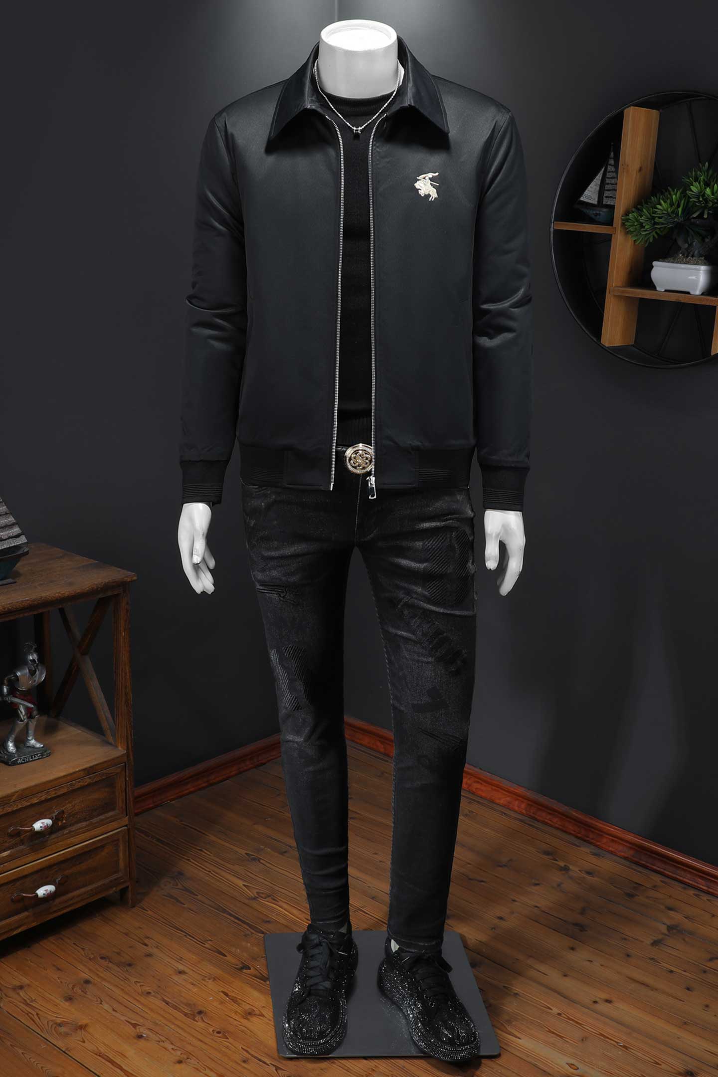 冬季新款休闲翻领保暖棉服QT212-7769-P255假模图,男装棉衣,钱塘2010A