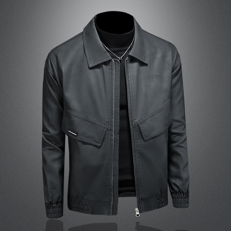 2025新款男皮衣翻领刺绣秋冬机车服QT212-货号6858-P160镂空图，男装皮衣，钱塘2010A