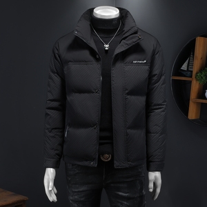 2024冬季新款立领休闲羽绒服QT212-9827-P220假模图,加长黑色大衣搭配图片