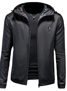 2026春秋休闲印花连帽夹克 货号7636-P165 镂空图图片