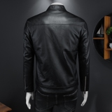 2024秋季热销立领水洗皮外套机车皮皮衣货号A703-P135跑量款，男装皮衣，钱塘2010-1