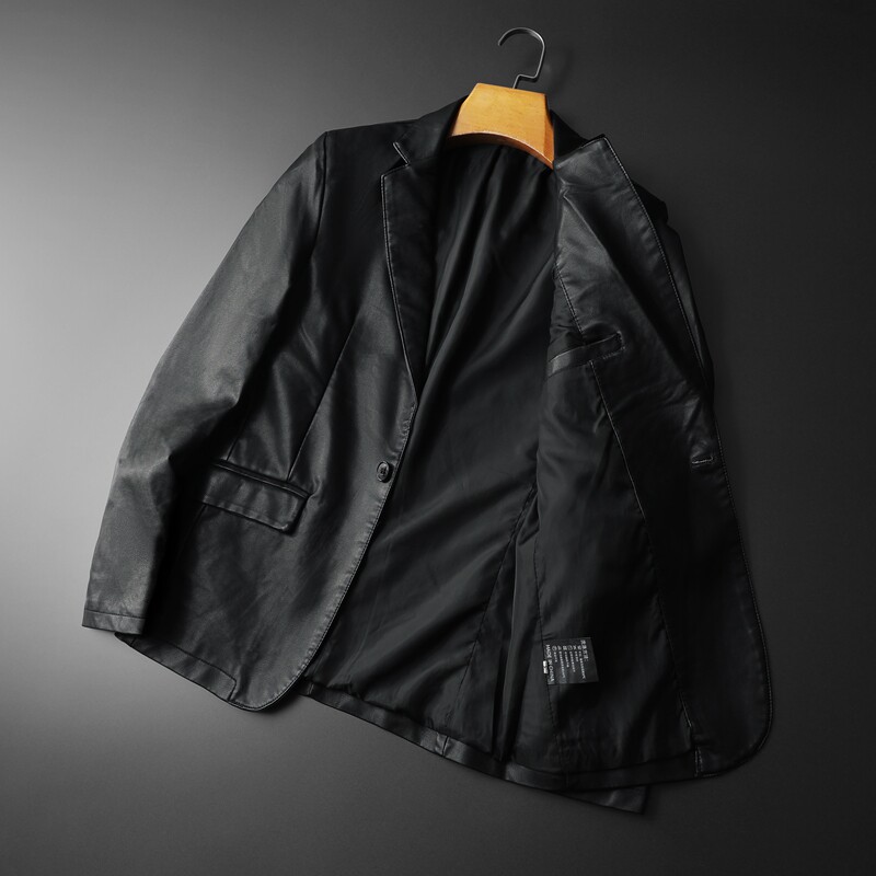 2024秋季热销修身时尚皮外套皮西服货号A720-P135跑量款,男装皮衣,钱塘2010-1