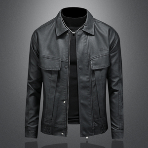 2025新款男皮衣秋冬机车服外套QT212-货号9022-P150镂空图