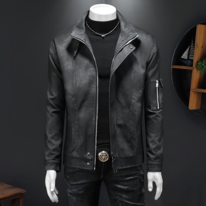 2026新款男皮衣秋冬机车服外套 QT212-货号9011-P150 假模图图片