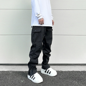 KISSNATE美式 男 裤 秋冬VIBE街头机能户外休闲冲锋裤 子防水拉链工装