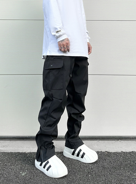 KISSNATE美式秋冬VIBE街头机能户外休闲冲锋裤子防水拉链工装裤男
