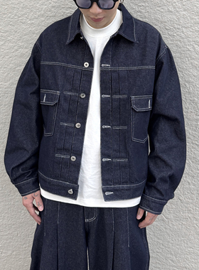 KISSNATE 25/SS Tooling Jacket 原色短款外套Boxy工装牛仔夹克男