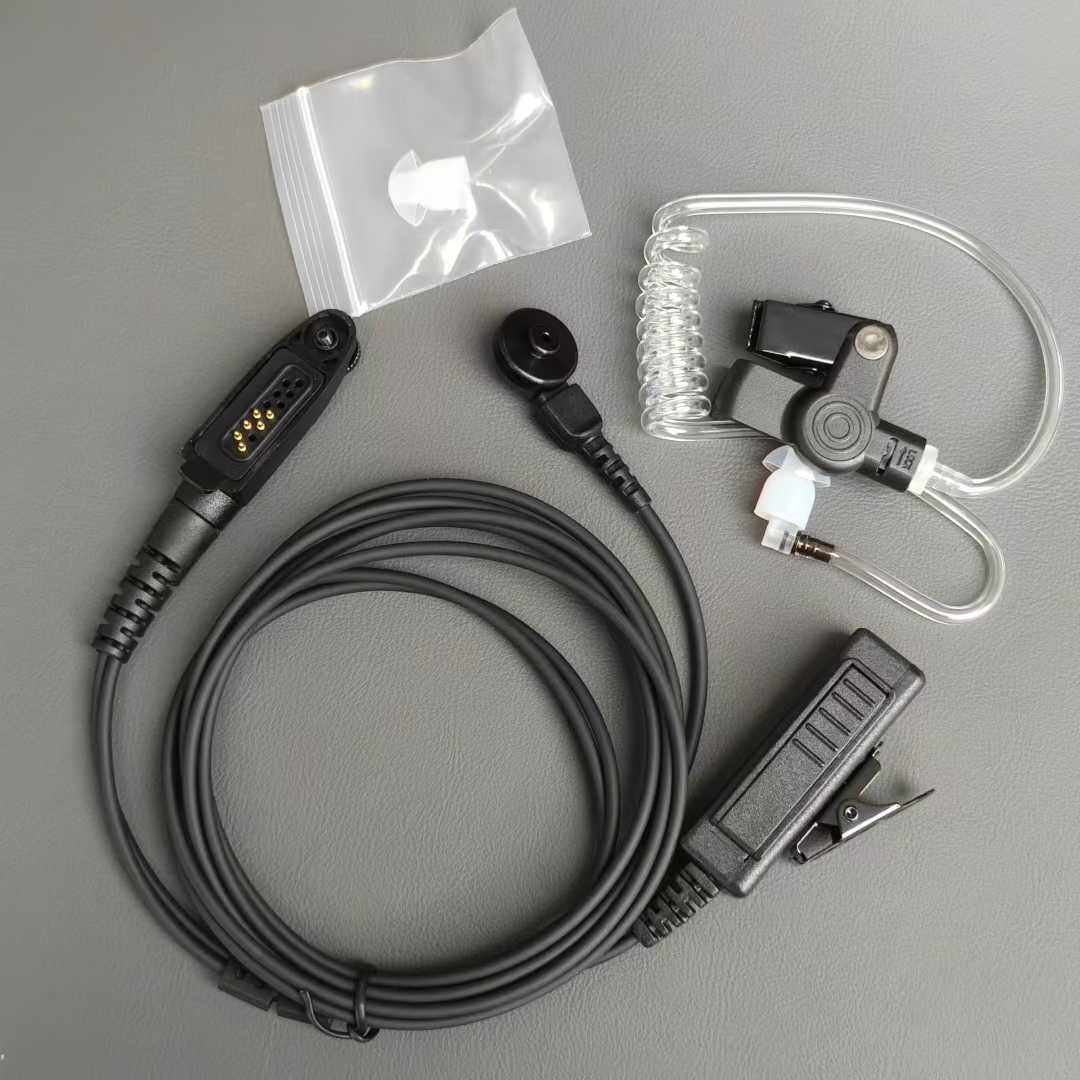 适配摩托罗拉GP328plusGP338plusPTX760pl对讲机双线空气导管耳机