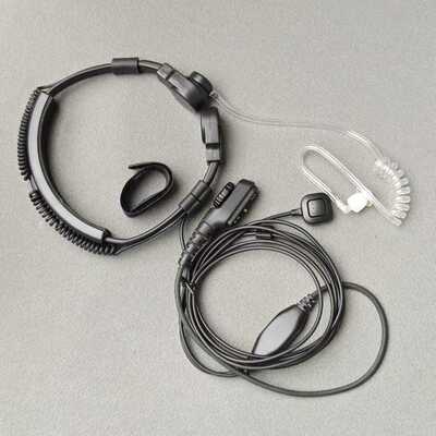 对讲机可伸缩喉控耳机适配海能达PD700 PD780GPD790PD980PT580H