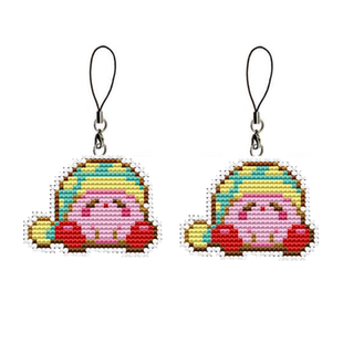 法国DMC十字绣套件双面绣 手机链挂件钥匙扣卡通星之卡比送人礼物