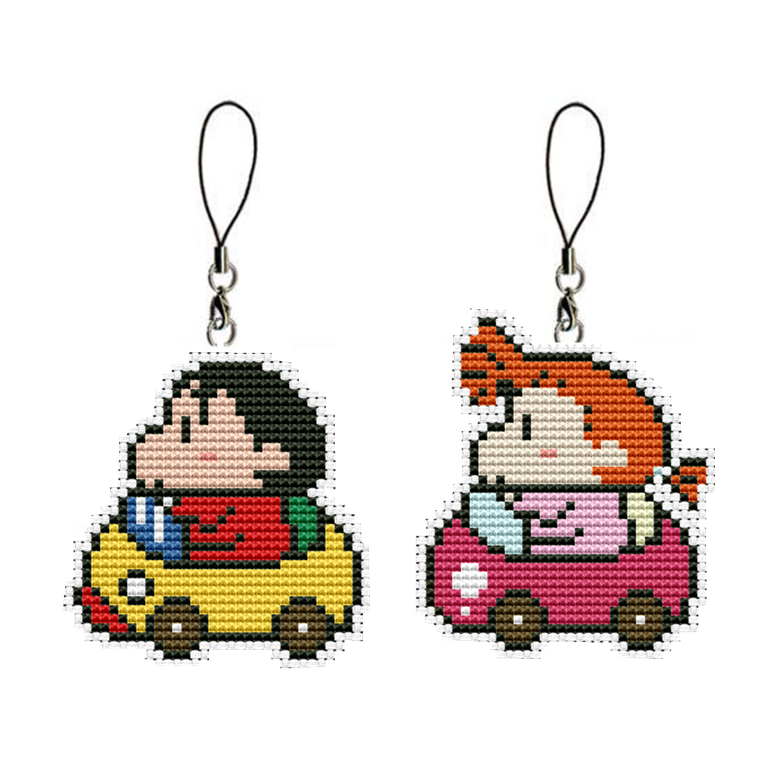 法国dmc十字绣卡通动漫挂件