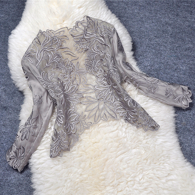 欧根纱外搭大码小披肩短外套