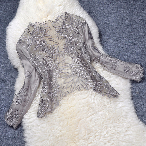 欧根纱外搭大码小披肩短外套