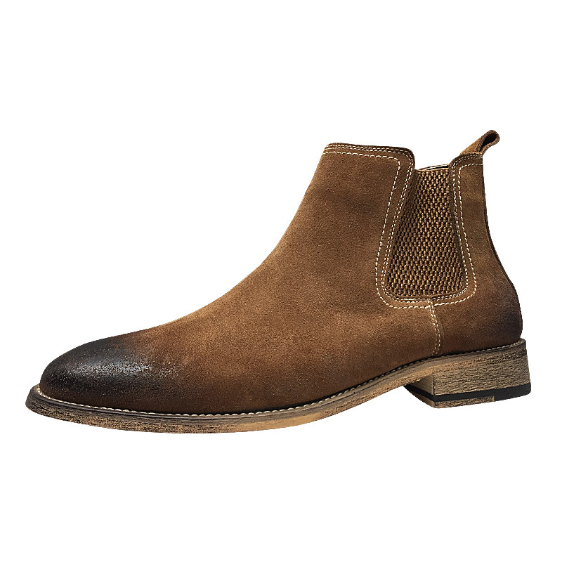 CHELSEA BOOTS MENS BOOTIES FALL|WINTER 2023 NEW MENS SHOES COLOR ERASE VINTAGE CASUAL SHOES JAPANESE LEATHER WORKWEAR BOOT TREND