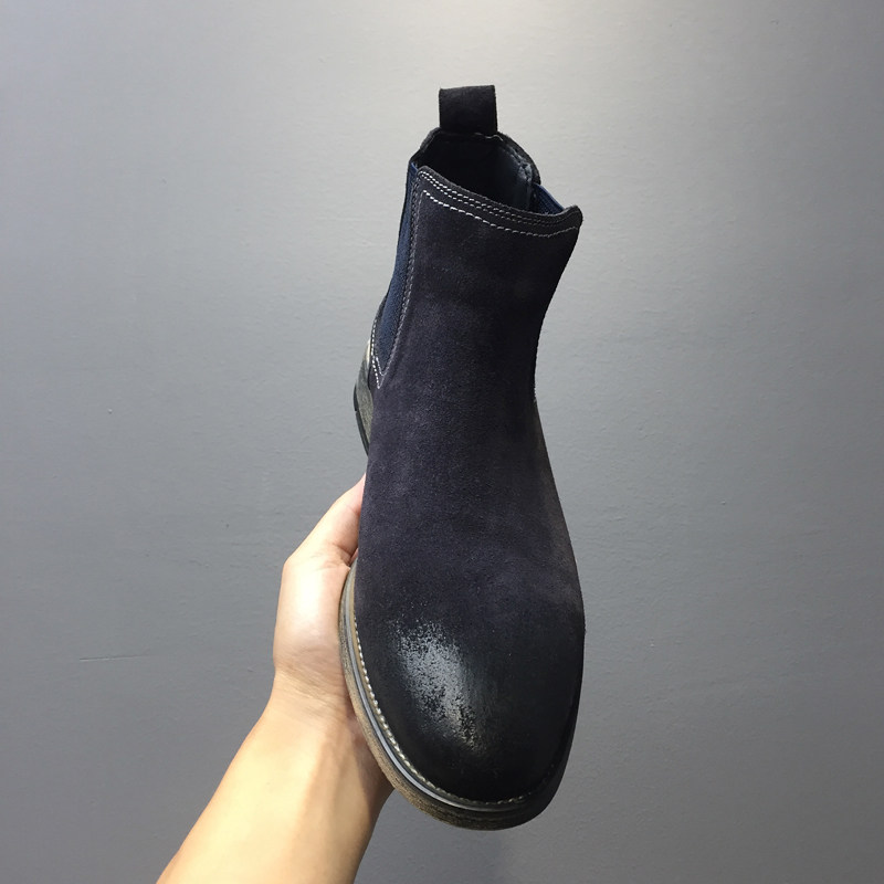CHELSEA BOOTS MENS BOOTIES FALL|WINTER 2023 NEW MENS SHOES COLOR ERASE VINTAGE CASUAL SHOES JAPANESE LEATHER WORKWEAR BOOT TREND