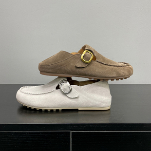 【捌捌先森】复古反绒皮乐福鞋男休闲一脚蹬懒人鞋软底轻便豆豆鞋