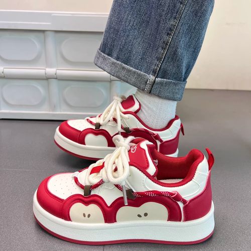 苹果厚底增高小白鞋女春秋韩系