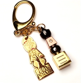 藏式 黄铜合金生命之树五轮塔钥匙扣吉祥物挂饰