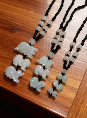 2026马年本命年天然A货翡翠玉12生肖虎羊狗三合六合吊坠项链定制