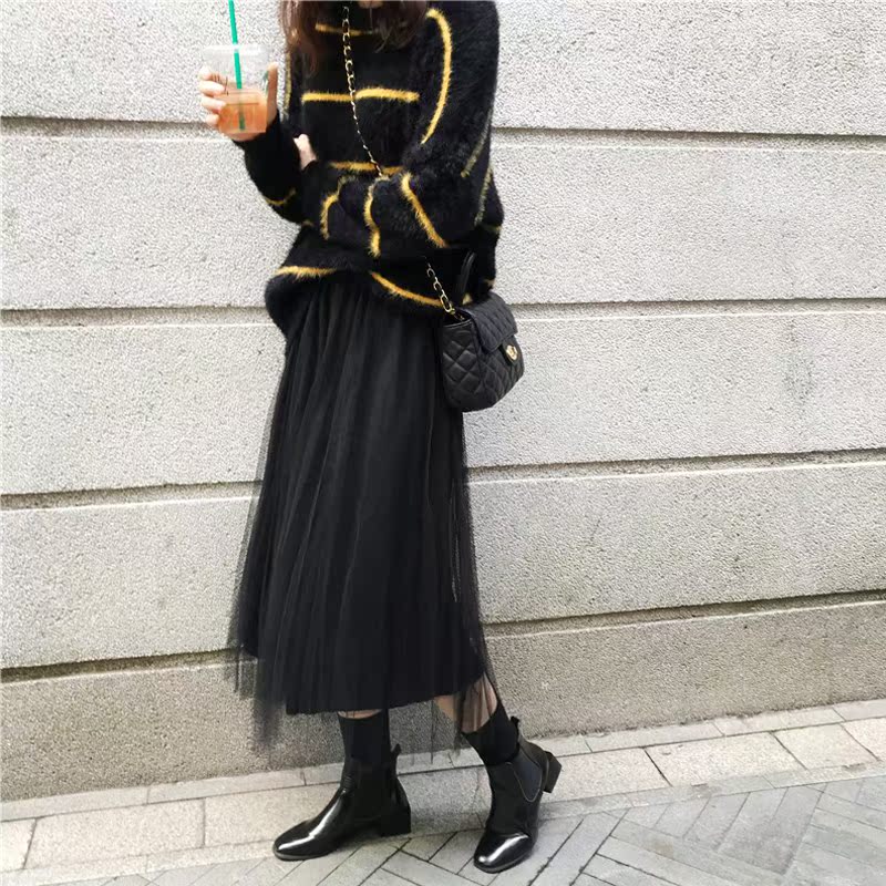 Autumn and winter 2018 new pattern Korean Edition student Jacobs Pleated skirt Paige Fairy skirt skirt Mid length version Yarn skirtin the Women's clothing/Boutique , Skirts  category - from Buy2taobao.com to provide professional Taobao agent buy service