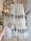 2026年春季 新款 重工亮片网纱蛋糕裙女设计感小众半身裙波点蓬蓬裙