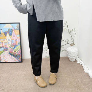 休闲裤 200斤胖mm显瘦保暖舒适加厚加绒小脚哈伦裤 女 大码 2025冬季
