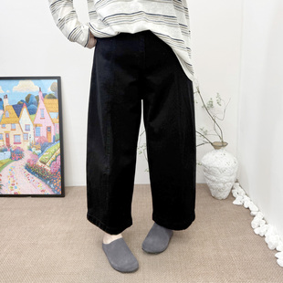 女裤 牛仔裤 宽松显瘦个性 胖mm梨形身材遮肉阔腿裤 气球裤 2026春大码