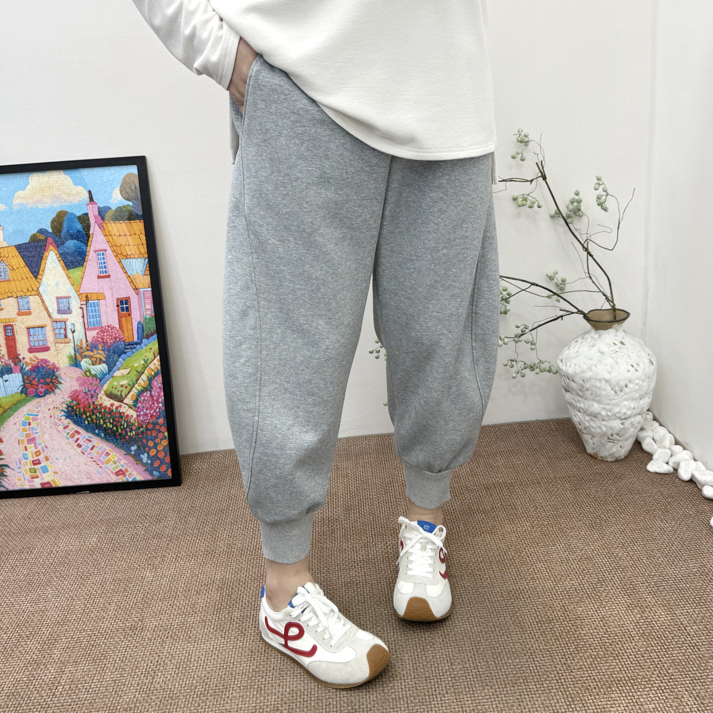 2026春季大码女裤200斤胖mm宽松显瘦减龄束脚卫裤休闲裤子运动裤