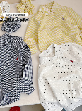女童26春装新款洋全棉百搭洋气衬衣发圈