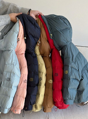 新国标90白鸭绒儿童韩版中性风基础厚实保暖字母撞色羽绒服外套