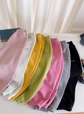 潮童春装百搭神裤系列~中大童运动卫裤帅气耐穿束脚休闲裤