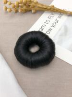 Children's bun hair hoop, girls' black hair bun magic tool, doughnut hair bun, little girls' simple wig and hair accessory thumbnail 6